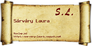 Sárváry Laura névjegykártya