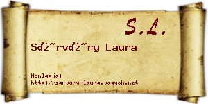 Sárváry Laura névjegykártya